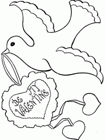 Printable Free Valentine Coloring Pages For Preschool #