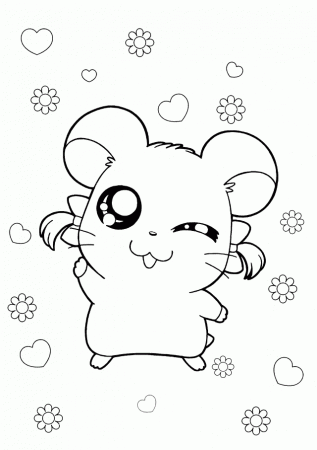 Coloring Page Hamtaro Coloring Pages 258 130414 Hamtaro Coloring Pages