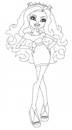 Clawdeen Wolf Fashion Coloring Page - Monster High Coloring Pages 