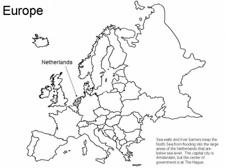 Netherlands in Europe coloring map | Coloring pages for kids | Pinter…