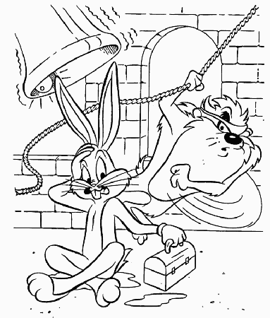 The Bugs Bunny and Taz Coloring Pages : New Coloring Pages