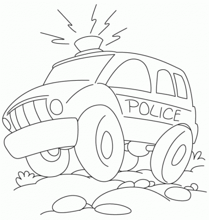 Police Patrol Car Coloring Page - Police Car Car Coloring Pages 