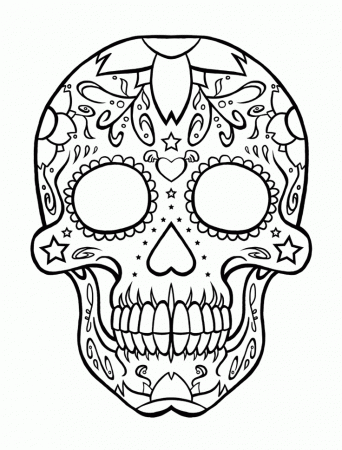 Download Sugar Skull Coloring Pages And Let The Kids Color Them 
