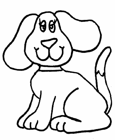 Easy Dog Coloring Pages | eKids Pages - Free Printable Coloring 