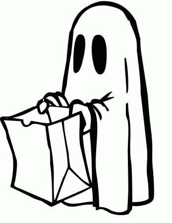 Ghost Halloween Coloring Pages | Coloring