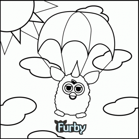 What color is your parachute, Furby? | Furby Coloring Book