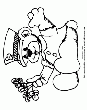 Cute Bear with Clover - Free Coloring Pages for Kids - Printable 