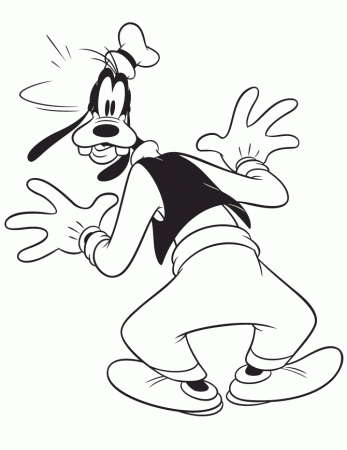 silly goofy coloring page goofy coloring pages | Inspire Kids