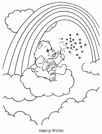 Care Bears get well soon Colouring Pages