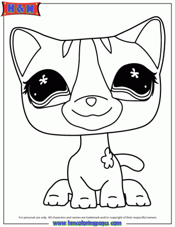 Littlest Pet Shop Cat Coloring Page | Free Printable Coloring Pages