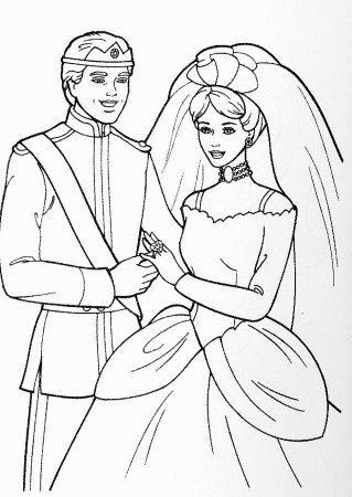 3155469 f260 barbie and ken coloring pages | Printable Coloring