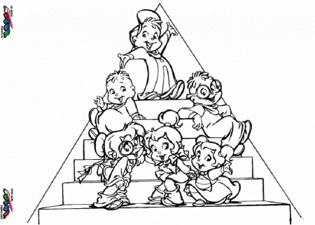 Alvin and the Chipmunks coloring pages - Free printable coloring pages