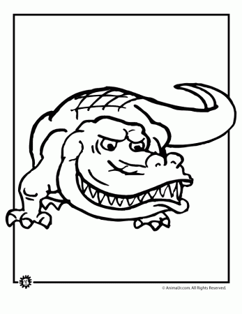 alligator and crocodile Colouring Pages (page 2)