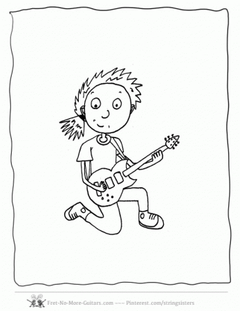 Screaming Singer Coloring Page