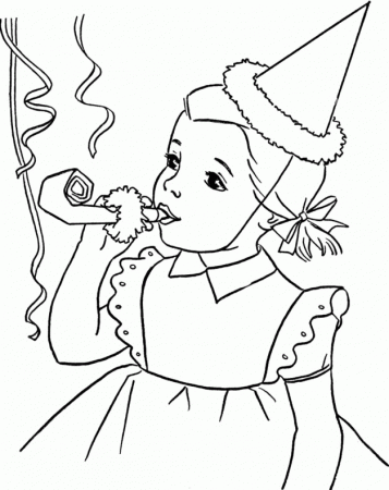 Blow The Trumpet In Anniversary Events Coloring Pages - Birthday 