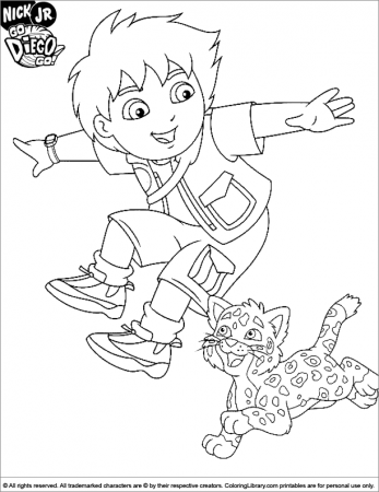 Diego Go Colouring Pages (page 3)