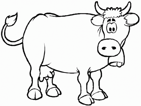 Cow coloring pages for kids