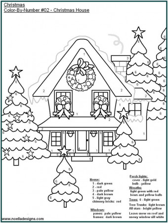 Christmas color by number | Christmas Coloring
