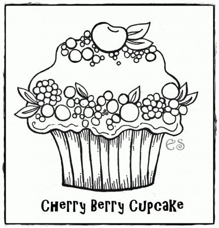 Cupcake Coloring Pages For Kids | Printable Pages
