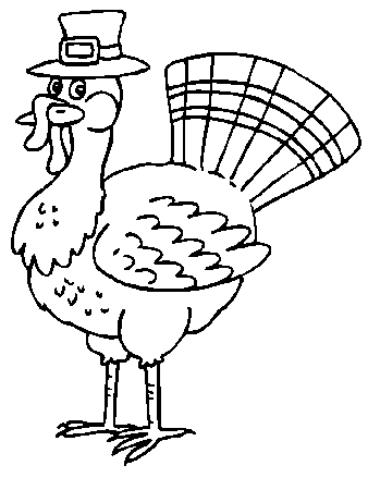 turkey coloring pages with pilgrim hat playsational
