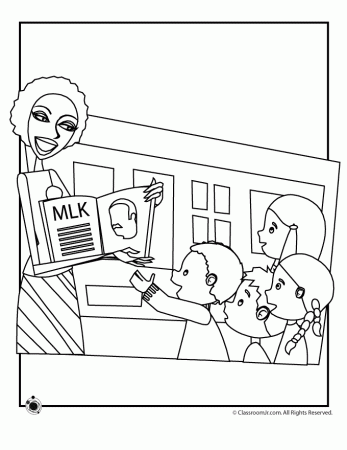 martin luther king coloring pages classroom lesson