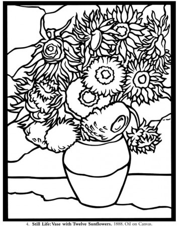 Van Gogh Stained Glass Coloring Book | Classroom ideas