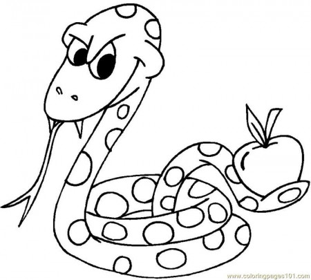 Coloring Pages Snake (Reptile > Snake) - free printable coloring 