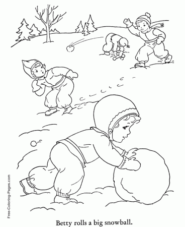 snowy days Colouring Pages