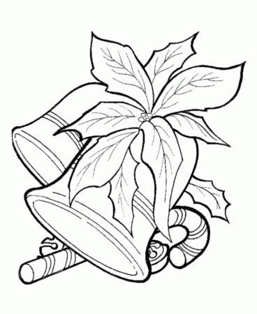 bell and Christmas Candy Cane Coloring Pages for kids | Best 