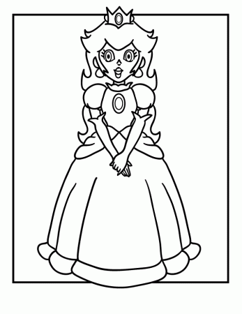 Super Mario All Character Coloring Page