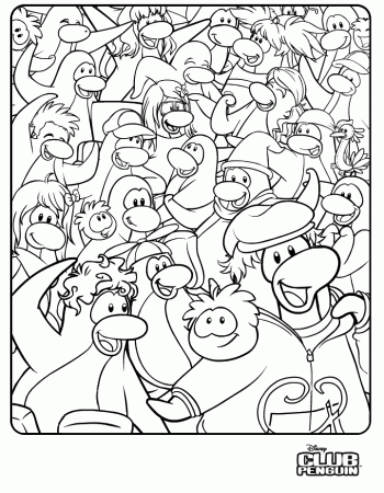 New Club Penguin Medieval Coloring Page