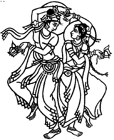 Gujarati Folk Dance Garba Coloring Page | Coloring Pages of Epicness…