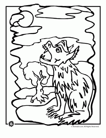 scary wolf Colouring Pages (page 2)