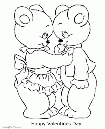 Free Valentine Bear Coloring Pages - 003