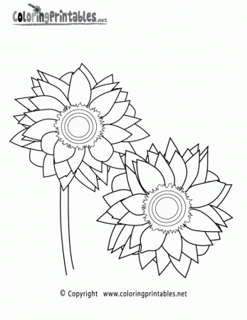 Sunflower Coloring Page A Free Nature Coloring Printable 128443 