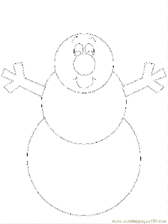 Coloring Pages Snowmen (Cartoons > Snowmen) - free printable 