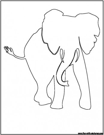 african elephant outline | elephant