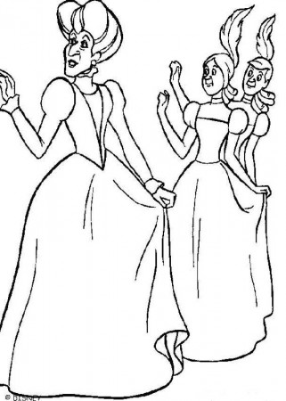 Step Mother and Sisters Coloring Pages | Kids Coloring Page