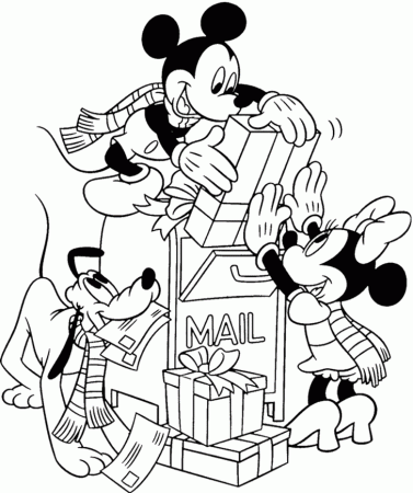 Disney Christmas Coloring Pages For Kids | Cartoon Coloring Pages