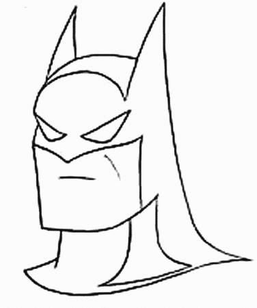 batman face coloring page for kids | Great Coloring Pages
