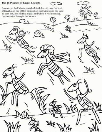 Coloring Pages Moses 10 Plagues Egypt Gods Online Coloring Pages 
