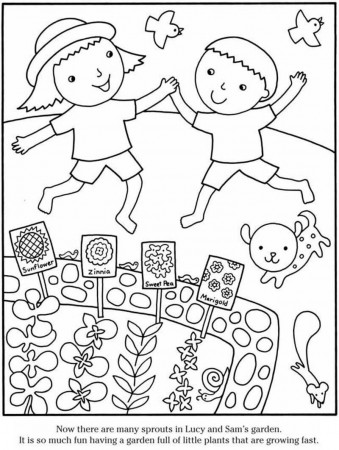 Simple Garden Coloring Pages Images & Pictures - Becuo