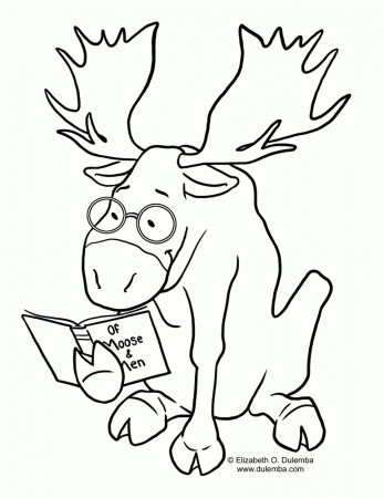 20 Moose Coloring | Free Coloring Page Site