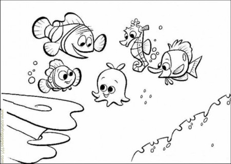 Coloring Pages Nemos Friends (Cartoons > Finding Nemo) - free 