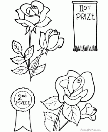 Free Printable Valentine Flower Coloring Page - 017