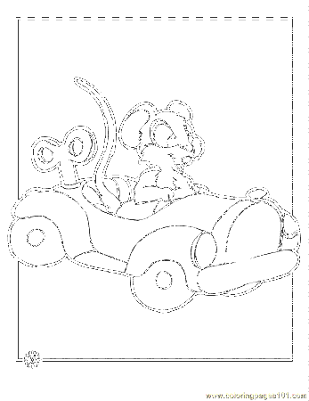 Coloring Pages Toy Car Mouse (Mammals > Mouse) - free printable 
