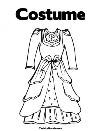 Dress-coloring-9 | Free Coloring Page Site