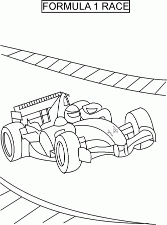 Formula One Race Coloring Printable Page For Kids Coloring Pages 