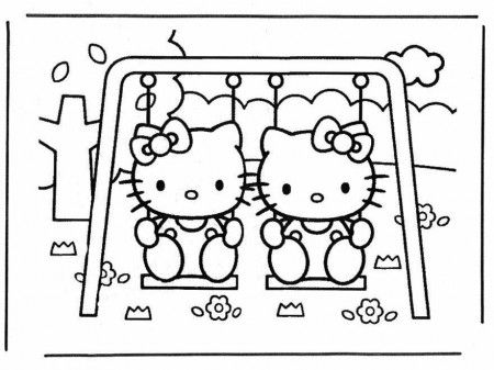 Hello Kitty Coloring Page | Coloring/writing templates