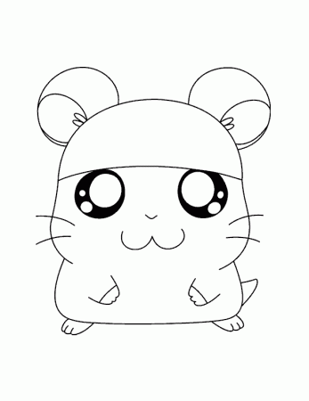Hamtaro Wearing a Hat Coloring Pages : New Coloring Pages
